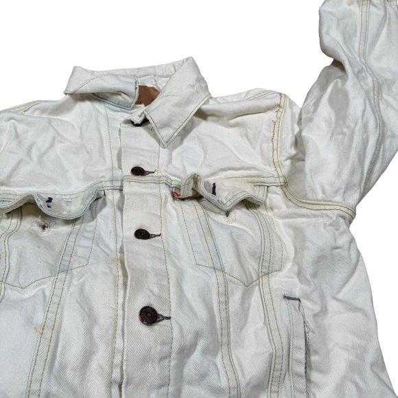 Vintage Levi's Men's Trucker Denim Whit‎ Jacket Sz 42 [FLAWS] - Picture 11 of 15